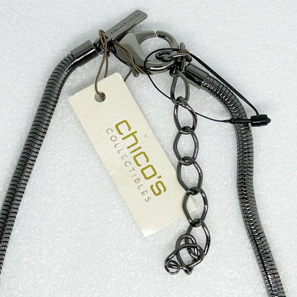 Chico's Collectibles Rhinestone Statement Necklace with Crystal Accents NWT - Picture 8 of 10